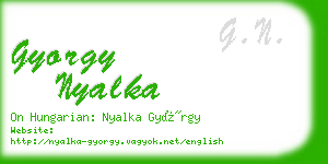 gyorgy nyalka business card